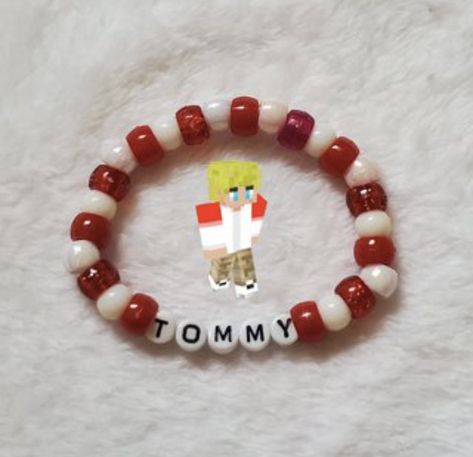 Dsmp Inspired Bracelets, Mcyt Bracelets, Dsmp Bracelet Ideas, Dsmp Jewelry, Dsmp Bracelets, Dsmp Outfits, Dsmp Crafts, Minecraft Jewelry, Funny Bracelets