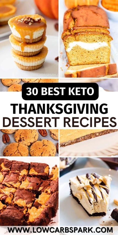 Looking for the best keto desserts for Thanksgiving? We've collected 20+ keto Thanksgiving dessert recipes into one page. Choose your favorite to make this year! #ketothanksgiving #desserts #ketodiet Keto Thanksgiving Desserts, Thanksgiving Dessert Recipes, Thanksgiving Desserts Table, Keto Thanksgiving, Pumpkin Cheesecake Bars, Thanksgiving Desserts Easy, Desserts Keto, Keto Holiday, Postre Keto