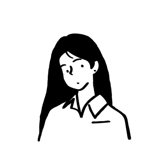 Simple Draw, White Drawing, S Icon, Black And White Drawing, Look At, Black And White, Hair, White, Black