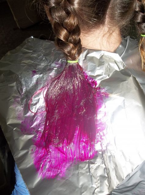 Adding the color is when the fun really begins! We used Beyond the Zone Color Jamz. Dye Ends Of Hair, Kids Summer Hair Color, Dyed Tips Long Hair, Hair Dye Ends Of Hair, Girls Hair Color Ideas Kids, Kids Hair Color Ideas, Hair How To, How To Dye Tips Of Hair At Home, How To Dye Ends Of Hair At Home