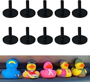 TEYOUYI 10pcs Duck Plug - Rubber Duck Mount,Flock Locker Rubber Duck Holder for Jeep Dash and Fixed Display,Gift for Jeep Lover,Black（Excluding Rubber Duck） Duck Mount, Jeep Lover, Amazon Handmade, Estilo Art Deco, Bath Toys, Rubber Duck, Baby Toddler Toys, Baby Games, Toddler Toys