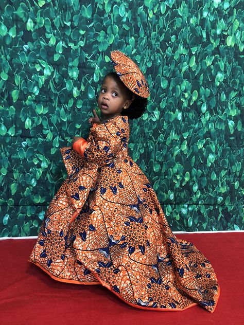 Dress Styles For Kids, Latest Children Ankara Gown, Kids Ankara Styles, Children Ankara Gowns, African Dress Styles, African Kids Clothes, Ankara Styles For Kids