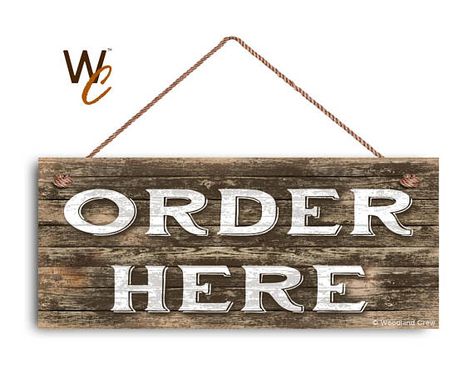 Cafe Signboard, Order Here Sign, Brewery Ideas, Sign Restaurant, Quote Plaques, Custom Family Signs, Restaurant Sign, Signs Design, Rustic Cafe