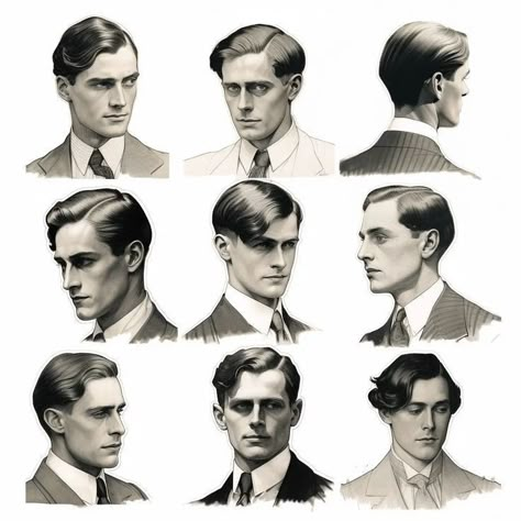 1920s Fashion For Men, 1920s Mens Hair, 20s Men, 1920s Mens Fashion, 1920s Men, 1920s Hair, Herren Style, Human Anatomy Art, The Roaring Twenties