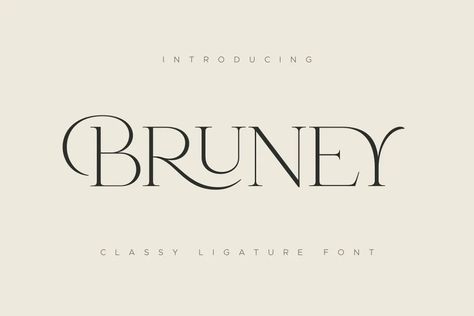 Bruney Font - All Free Fonts Font Love, Alfabet Font, Font Branding, Mises En Page Design Graphique, Unique Logos, Classy Fonts, Feminine Fonts, Unique Font, Business Fonts