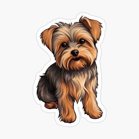 Get my art printed on awesome products. Support me at Redbubble #RBandME: https://www.redbubble.com/i/sticker/Adorable-Yorkshire-Terrier-Yorkie-Puppy-Dog-Drawing-by-meganohm/155701502.EJUG5?asc=u Puppy Dog Drawing, Yorkshire Terrier Drawing, Yorkie Clipart, Stickers Animals, Room Wishlist, Scottie Terrier, Drawing Sticker, Cricut Maker 3, Yorkie Terrier