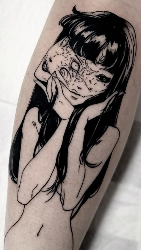 Goth Tattoo, Manga Tattoo, Gothic Tattoo, Horror Tattoo, Tattoo Style Drawings, E Tattoo, Baby Tattoos, Aesthetic Tattoo, Black Ink Tattoos