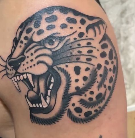 Cheetah Head Tattoo Traditional, Traditional Leopard Head Tattoo, Cheetah Head Tattoo, Traditional Jaguar Head Tattoo, Traditional Cheetah Tattoo, Jaguar Tattoo Traditional, Leopard Tattoo Traditional, Jaguar Face Tattoo, Traditional Leopard Tattoo