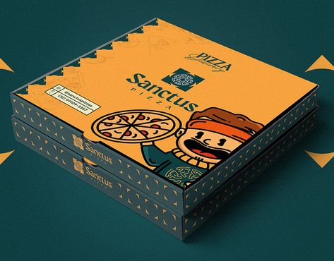 pizza Pizza Box Design, Creative Pizza, Glass Shelves Decor, Menu Design Inspiration, Pizza Branding, Bakery Shop Design, Spices Packaging, Carton Design, Pizza Design