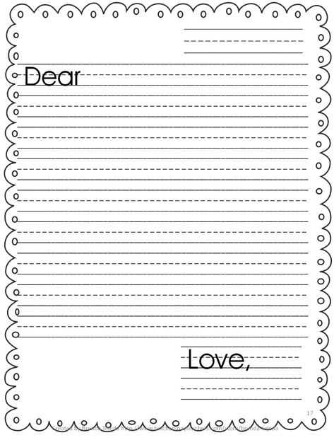 Easy-Prep Writing Centers! Letter Template Printable, Letter Template For Kids, Friendly Letter Template, Mail Inspiration, Printable Letter Templates, Letter Writing Template, Summer Worksheets, All About Me Preschool, Writing Template