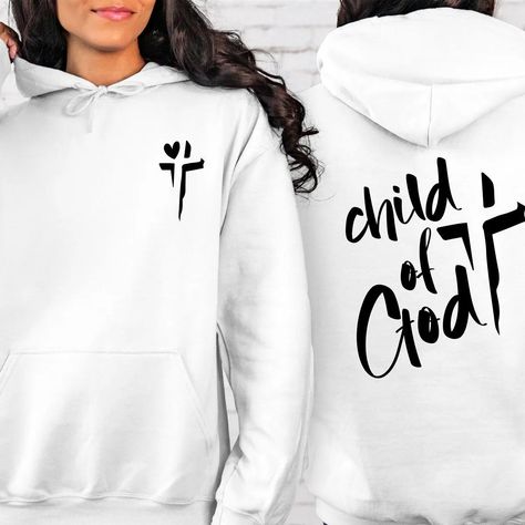 Child Of God Hoodie 2 Side Print Check more at https://lowpricetee.com/product/child-of-god-hoodie-2-side-print/ Christian Hoodies, Stylish Hoodies, Child Of God, Christian Symbols, Color