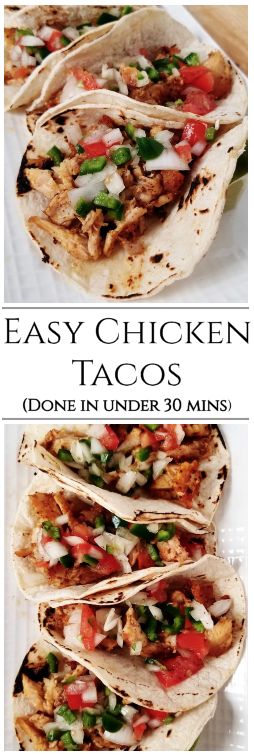 Easy Stovetop Chicken, Chicken Breast Tacos, Easy Chicken Tacos, Soft Tacos Recipes, Chicken Soft Tacos, Tacos Easy, Easy Shredded Chicken, Stovetop Chicken, Grilled Chicken Tacos