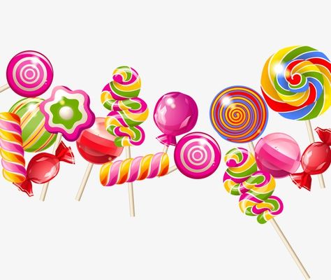 Cartoon Lollipop Candy, Lollipop Png, Candy Illustration, Candy Cartoon, Candy Png, Sweets Clipart, Candy Background, Candy Drawing, Candy Images