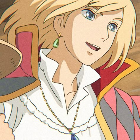 icons Howl Profile Pic, Howl Blonde, Howl Pendragon Icon, Howl Icons, Wizard Howl, Howl Jenkins, Howl's Moving Castle Howl, Howl Pendragon, 하울의 움직이는 성