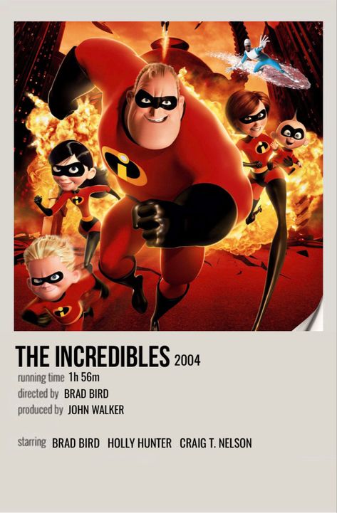 minimal polaroid movie poster for the incredibles Polaroid Movie Poster, The Incredibles 2004, Movie Character Posters, Movie Poster Room, Animated Movie Posters, Disney Movie Posters, Core Memory, Iconic Movie Posters, Disney Princess Artwork