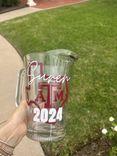 Ring Dunk Pitcher Texas A&m, Ring Dunk Party Ideas, Aggie Ring Dunk Pitcher, Ring Dunk Pitcher, Pitcher Ideas, Aggie Ring Dunk, Aggie Ring Day, Ring Dunk, M Ring