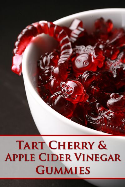 Healthy Gummies, Homemade Gummies, Apple Cider Vinegar Gummies, Gummies Recipe, Gelatin Recipes, Tart Cherry Juice, Cherry Apple, Cold Sores Remedies, Aip Paleo