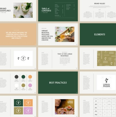 Brand Guidelines Book, Brand Guidelines Design, Brand Identity Guidelines, Guideline Template, Brand Guidelines Template, Presentation Design Layout, Brand Presentation, Presentation Layout, Branding Resources