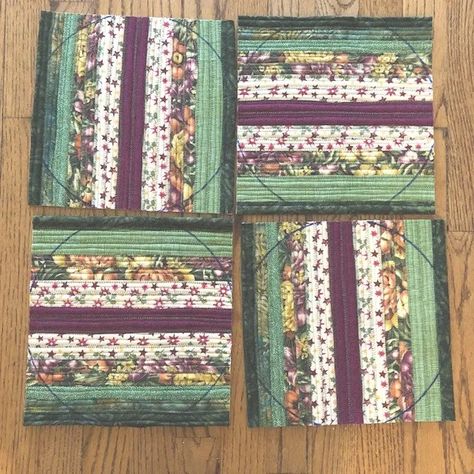 Jelly Roll Mug Rug Patterns, Small Jelly Roll Projects, Jelly Roll Hot Pads, Jelly Roll Pot Holders, Jelly Roll Placemats Free Pattern, Old Ironing Boards, Jelly Roll Projects, How To Make Jelly, Project Table