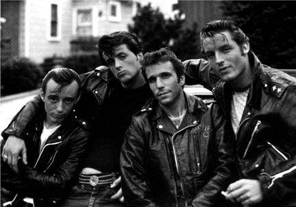 The Lords Of Flatbush, New Beverly Cinema, Henry Winkler, Burlesque Fashion, Celebrities Leather Jacket, Teddy Boys, Rocky Balboa, Men's Leather Jacket, Sylvester Stallone