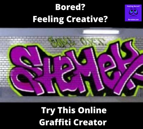 Feeling Artistic? Try This Online Graffiti Maker This amazing website is perfect for people who are bored at work or at home and are looking to bring out their creative side. This online graffiti maker gives you the opportunity to sit back and create your own pieces for the community to judge. Pick your background, […] Graffiti Maker, Weird Websites, When Youre Bored, Random Websites, Funny Websites, Graffiti Creator, Interesting Websites, Bored Funny, Interactive Websites