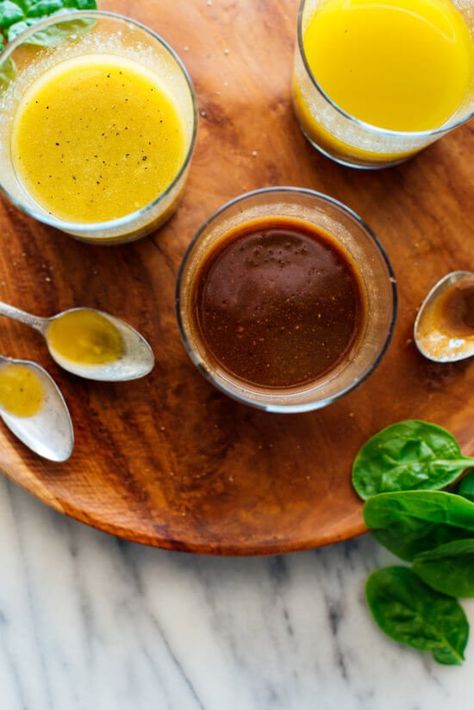 Basic Vinaigrette Recipe (Plus 3 Essential Variations!) - Cookie and Kate Basic Vinaigrette Recipe, Types Of Salad Dressing, Basic Vinaigrette, French Vinaigrette, Sweet Potato Seasoning, Homemade Dressings, Cookie And Kate, Delicious Salad Dressings, Quinoa Sweet Potato