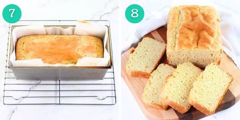 Easy Bread With Instant Yeast, Rapid Rise Instant Yeast Bread Recipes, No Yeast Bread Recipes 4 Ingredients, No Yeast No Milk Bread, 3 Ingredient Bread No Yeast, Bread No Yeast, Self Rising Flour, Pancake Batter, Loaf Pan