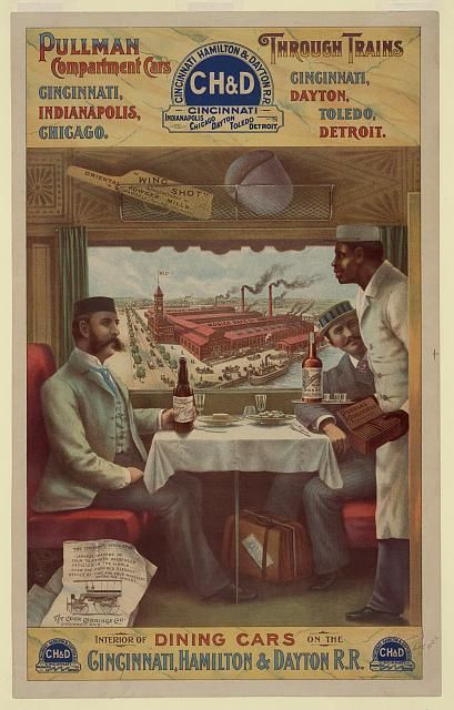 Pullman compartment cars through trains. Lithograph by Strobridge & Co., copyrighted Pullman Train, Pullman Car, Train Posters, Railway Posters, Cars Vintage, Garage Art, Car Advertising, Advertising Poster, Vintage Travel Posters