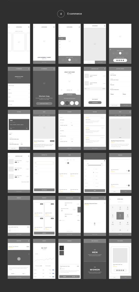 Knock – First mobile UI kit with Wireframe on Behance App Wireframe, Wireframe Design, Business Website Design, Website Design Layout, User Experience Design, Ui Design Inspiration, Web Layout Design, App Ui Design, Web Layout