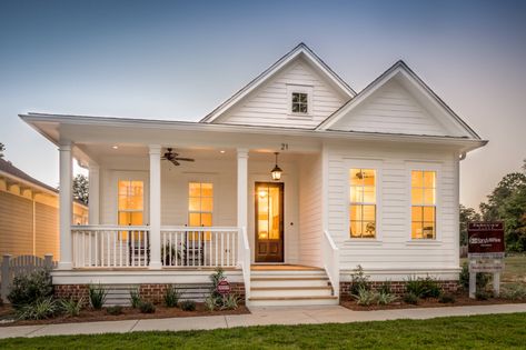 Parkview Place - Plan B - Farmhouse - Exterior - Miami - by Randy Wise Homes Inc | Houzz Cottage Flooring, Southern Living House, Southern Cottage, Southern Living House Plans, Small Cottage Homes, Coastal House Plans, Cottage Style House Plans, House Plans One Story, Park View