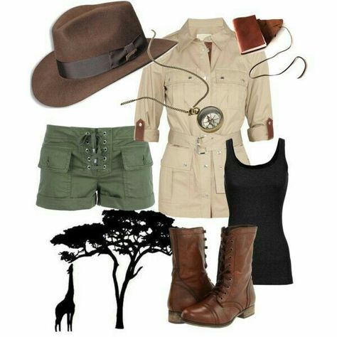 Chic Safari Adventurer Outfit, Dress To Impress, Boots