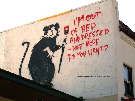 banksy | Here’s some more of Banksy’s work. Banksy Poster, Banksy Rat, Business Canvas, Banksy Artwork, Banksy Paintings, Street Art Banksy, Banksy Graffiti, Banksy Art, Paint Canvas