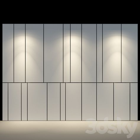 3d models: Other decorative objects - Wall Panel No.118 Wall Panel Design Living Room Modern, Grooves Pattern, Wooden Panel Wall, Wall Design Home, Wall Cladding Designs, Wall Decorating Ideas, Wooden Wardrobe Design, Mdf Wall Panels, Modern Wall Paneling