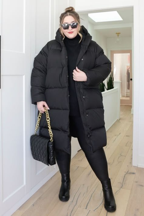 Diana Dares, Leather Leggings Outfits, Curvy Winter Outfits, Winter Outfits Tumblr, York Outfits, Women Leggings Outfits, Cold Weather Outfits Winter, Fashion Outfits Plus Size, Puffer Jacket Outfit