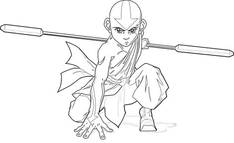 Aang from Avatar coloring sheet Aang The Last Airbender, Avatar The Last Airbender Art, Pokemon Coloring Pages, Coloring Sheets For Kids, Pokemon Coloring, Cartoon Coloring Pages, Avatar Aang, Coloring Pages To Print, Aang