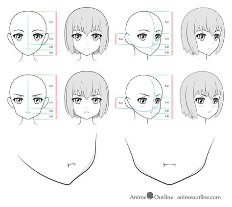 How to Draw Anime Pouting Face Tutorial - AnimeOutline Pouting Face, Anime Mouth Drawing, Anime Mouth, Drawing Proportions, Face Tutorial, Anime Face Drawing, Anime Mouths, How To Draw Anime, Manga Tutorial