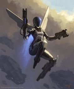 Aviator by thomaswievegg on deviantART Xcom Aliens, Manga Training, Futuristic Armor, Arte Robot, Cyberpunk Character, Futuristic Art, Science Fiction Art, Robots Concept, Robot Art