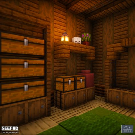 A Minecraft Christmas Winterland Cabin with a full survival interior! You can download this build on my Patreon, just follow the link! Minecraft Small Staircase, Bedroom Ideas In Minecraft, Minecraft Cabin Interior, Minecraft Furniture Interior Design, Minecraft Interiors, Minecraft Living Room Ideas, Minecraft Cabin, Minecraft Living Room, Interior Design Minecraft