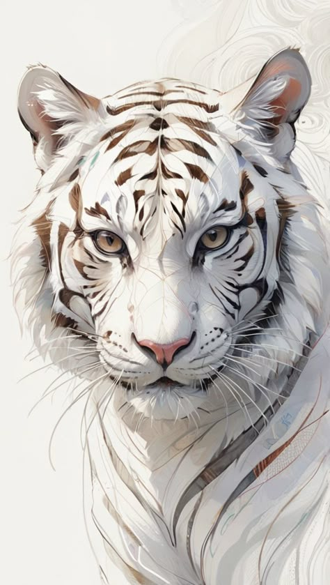 by Sonia Vakeiro ©️ Tiger Surrealism, Tiger Art Drawing, Tiger Sketch, Tiger Artwork, Tiger Drawing, Tiger Painting, Tiger Pictures, Big Cats Art, Animal Anatomy