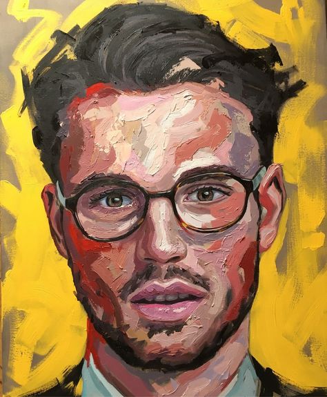 Easy Portrait Painting, Acrylic Portrait Painting, Free Painting, Abstract Portrait Painting, Diy Abstract Canvas Art, Art Of Man, Contemporary Portrait, Portrait Paintings, Art Painting Gallery