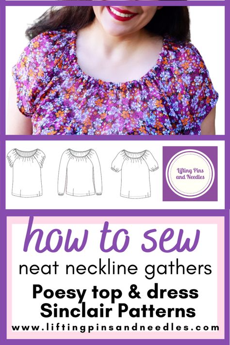 How To Make A Peasant Blouse, Gathered Top Pattern, Gathered Neckline Top, Gathered Neckline Dress, Gathered Neckline Pattern, Peasant Blouse Pattern Free, Peasant Top Pattern Free, Sewing Tops For Women Pattern, Peasant Blouse Tutorial