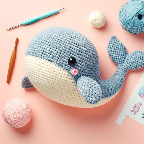 Crochet Baby Humpback Whale Amigurumi Pattern Free Crochet Humpback Whale, Large Whale Crochet Pattern, Whale Free Crochet Pattern, Mini Whale Crochet Pattern, Whale Amigurumi Pattern Free, Whale Crochet Pattern Free, Whale Amigurumi Pattern, Crocheted Whale, Crochet Whale Pattern