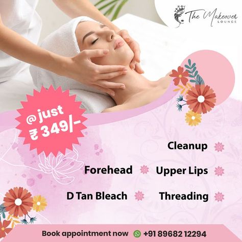 Parlour Packages Offer, Beauty Parlour Offers, Beauty Salon Poster Design Ideas, Beauty Parlour Offer Poster, Parlour Ideas, Beauty Parlour Makeup, Beauty Post Ideas, Beauty Salon Price List, Engagement Hand