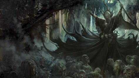 Necromancer artwork fantasy art forests undead wallpaper | (74665) Vampire Counts, Star Wars Planets, Petrified Forest, Star Wars Concept Art, Star Wars Rpg, Guild Wars, Warhammer Art, Fantasy Setting, Fantasy Places