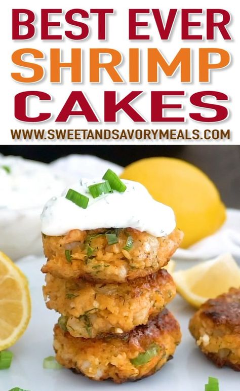 Shrimp Cake Recipe, Shrimp Cakes, Sea Food Recipes, Best Seafood Recipes, Healthy Appetizer, Healthy Appetizer Recipes, Shrimp Recipes For Dinner, Healthy Shrimp, Savory Meals