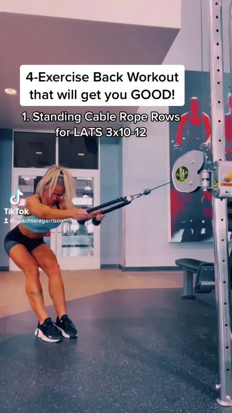 coachtaragarrison on Instagram: Back lit up like a Christmas Tree today from this. 🎄 Save for later! #back #lats #upperback #backworkout #personaltrainer #gym #fitness… Back Cable Workout Women, Back Workout Women Gym Machines, Lats Workout Women Gym, Lat Workout Women, Lat Exercises For Women, Back Workout Women Gym, Lat Exercises, Back Cable Workout, Tara Garrison