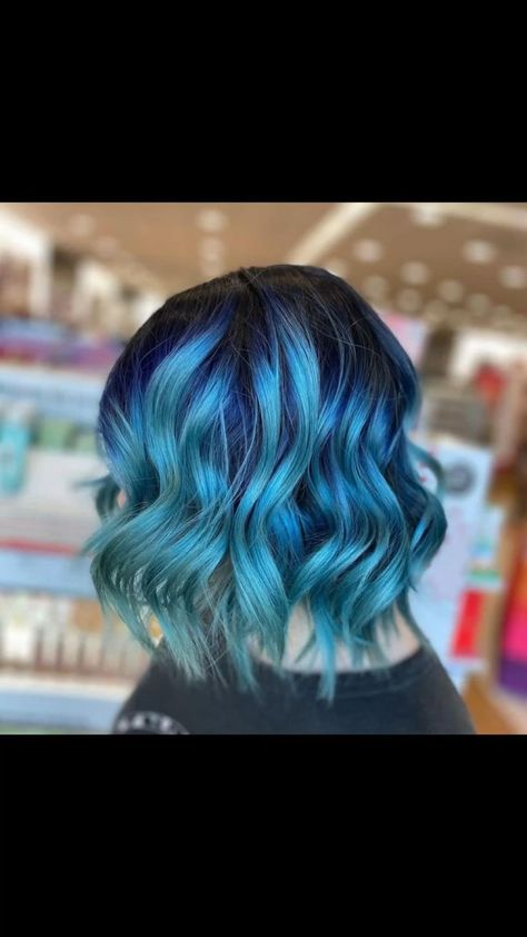 Kids Hair Color, Ocean Hair, Blue Ombre Hair, Dramatic Hair, Hair Color Underneath, Peekaboo Hair, Vivid Hair Color, Teal Hair, Bright Hair