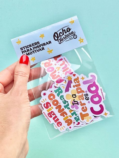 Art Print Packaging, Sticker Shop Packaging, Sticker Packaging Ideas, Sticker For Business, Sticker Packaging, Stickers Packaging, Mirror Decals, Sticker Design Inspiration, Sweet Cups