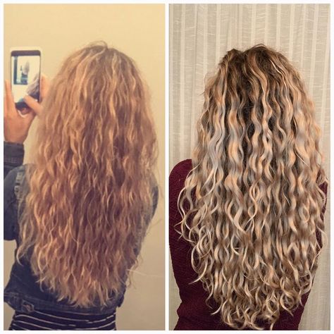 Before and after the Curly Girl Method  #curlygirlmethod #hairtransformation Layered Haircuts For Curly Hair, Haircut Ideas For Curly Hair, Long Layered Curly Haircuts, Extensions Curly Hair, Curly Hair Journey, Long Layered Curly Hair, Layered Curly Haircuts, Long Layered Haircut, Wavy Layered Hair