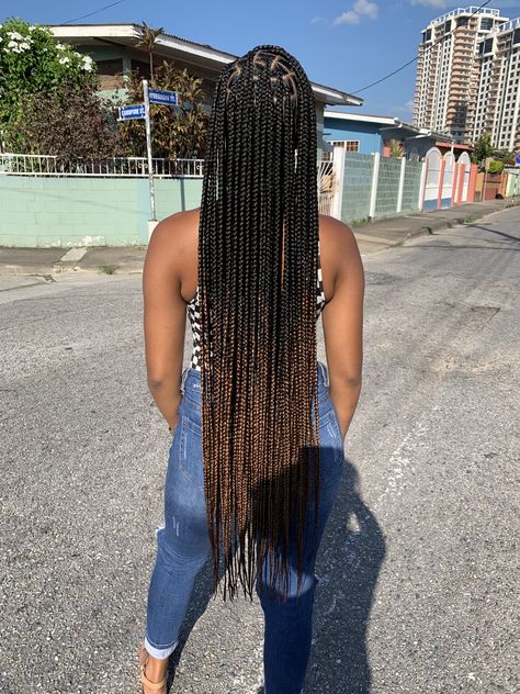 Ombré knotless box braids Brunette Ash, Ombre Box Braids, Knotless Box Braids, Ombre Braid, Twisted Hair, Long Box Braids, Box Braid, Frontal Hairstyles, Box Braids Styling